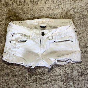 American Eagle Outfitters White Jean Shorts